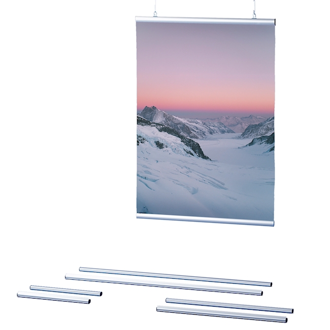 Poster clip rail Alu A4